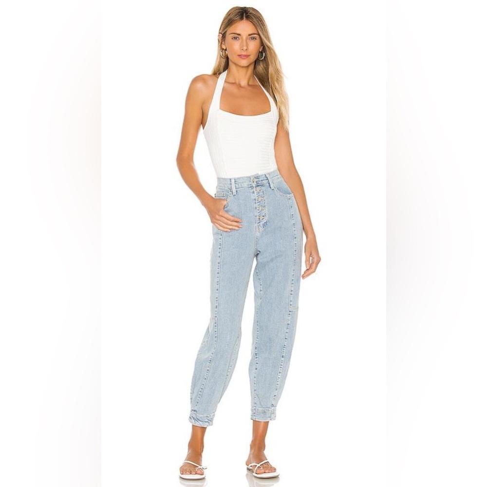 pistola Light Wash High-Rise Ankle Jeans